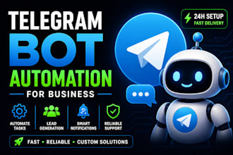 create a custom telegram bot for automation and business