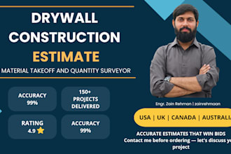 do drywall construction estimate and material takeoff