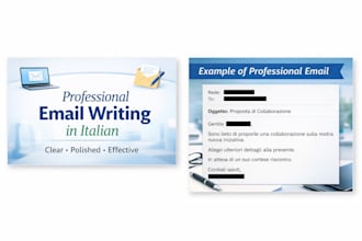write or correct professional emails in italian