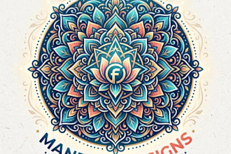 design a detailed and elegant mandala logo for your brand