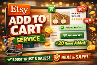 add your etsy products to cart to increase social proof