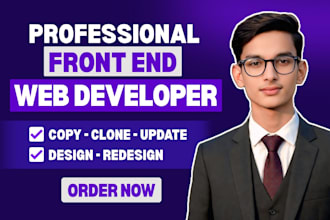be your professional front end website developer