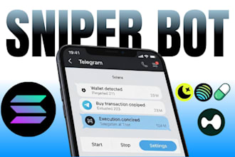 build a custom solana sniper bot telegram copy trading bot and volume bot
