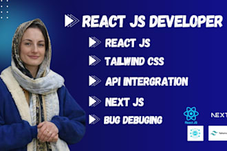develop your reactjs web app as react js developer
