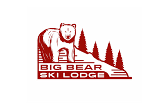 design classic big bear ski lodge logo
