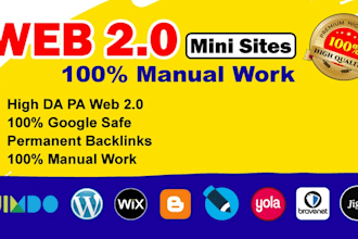 manual web 20 backlinks service to boost google ranking and traffic seo