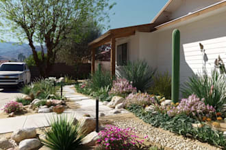 creative xeriscape backyard landscape design