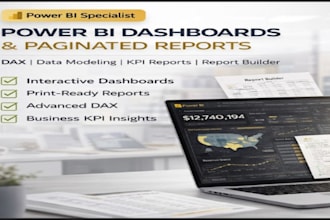 build enterprise power bi dashboards and paginated reports