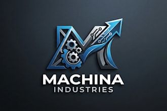 design a professional and unique machine logo for your brand