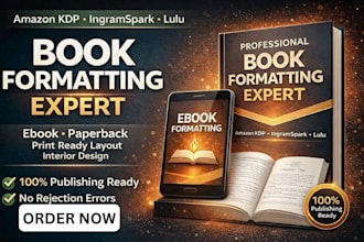 do book formatting kindle formatting paperback formatting kdp ingramspark lulu