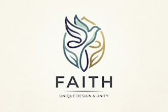 design a beautiful and inspiring faith logo for your brand