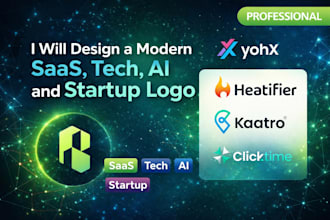 design a modern saas, tech, ai and startup logo