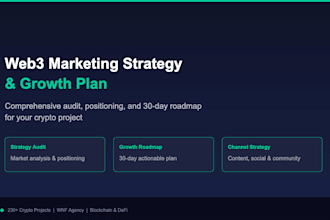 design your web3 marketing strategy and growth plan