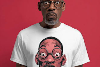 draw funny cartoon t shirt design
