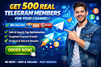 get 500 real telegram members for your channel
