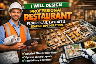 design professional restaurant floor plan, layout and seating optimization