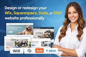 modern design or redesign your wix squarespace duda ekm website professionally