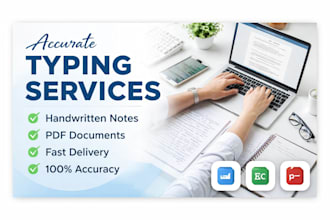 handwritten to word typing service