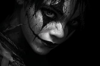 draw fantasy horror art illustration or dark creepy