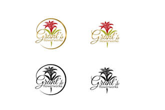design an elegant and unique floral logo