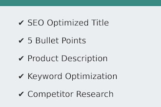 write SEO title and description for amazon listing
