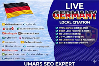 provide manual germany local citations with perfect nap consistency