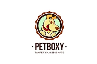 design pet goodies business pet boxy logo