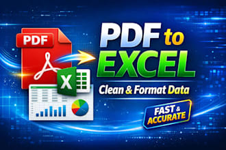 convert PDF to excel and clean and format data