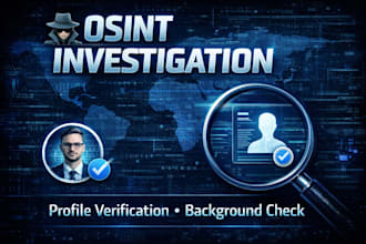 do osint background check and social media investigations