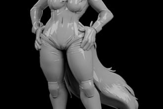 3d nsfw, erotic furry, sfw, model for 3d printing, game and animation