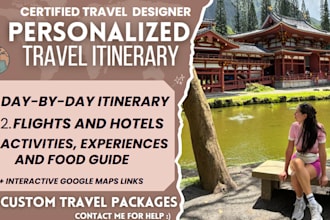 plan a detailed travel itinerary for any destination