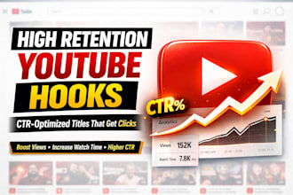 write high CTR youtube titles and hooks