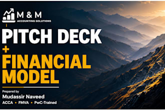 build investor pitch deck and financial model with projections and valuation