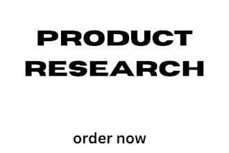 do product research and product listing