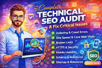 do complete technical SEO audit and fix issues
