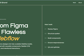 convert figma to webflow website using client first