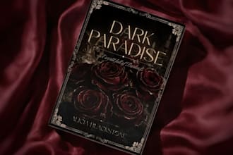 design a dark, luxury book cover with cinematic aesthetic
