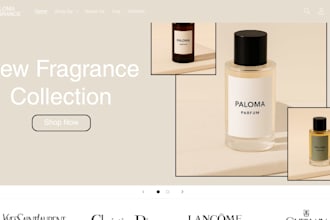 design perfume shopify store fragrance store beauty website fragrance website