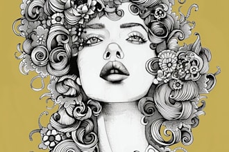 create your beautiful zentangle illustration