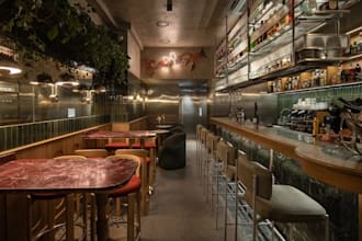 restyle3d cgi coffee shop interior,eatery design,cocktail lounge render,rooftop