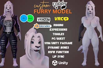 do 3d vrchat model, furry vtuber avatar, nsfw vrchat character, anime vrm avatar