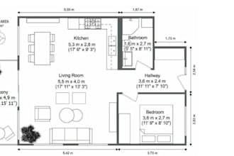 provide detailed house, building, plans with dimensions and layout