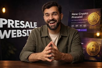 presale website and meme coin, crypto website for ico token launch