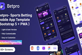 design and develop custom bet website, sportsbook, sports bet app and website