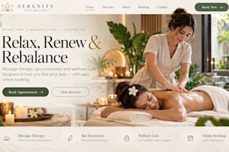 design squarespace spa website massage therapy website online booking website