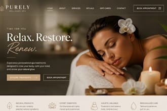 design squarespace spa website massage therapy website online booking website
