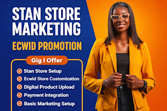 setup stan store digital product ecwid stan store design stan store marketing