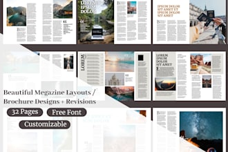 design a professional magazine and brochure layout