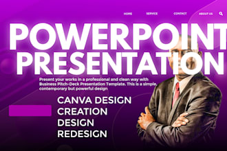 design, redesign pitch deck, power point presentation, google slides, and