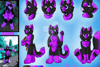 draw custom furry art, fursona, or anthro character illustration